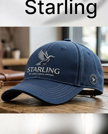 Starling  baskı Şapka